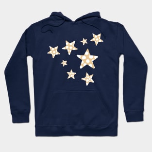 happy polka dot stars - beige Hoodie